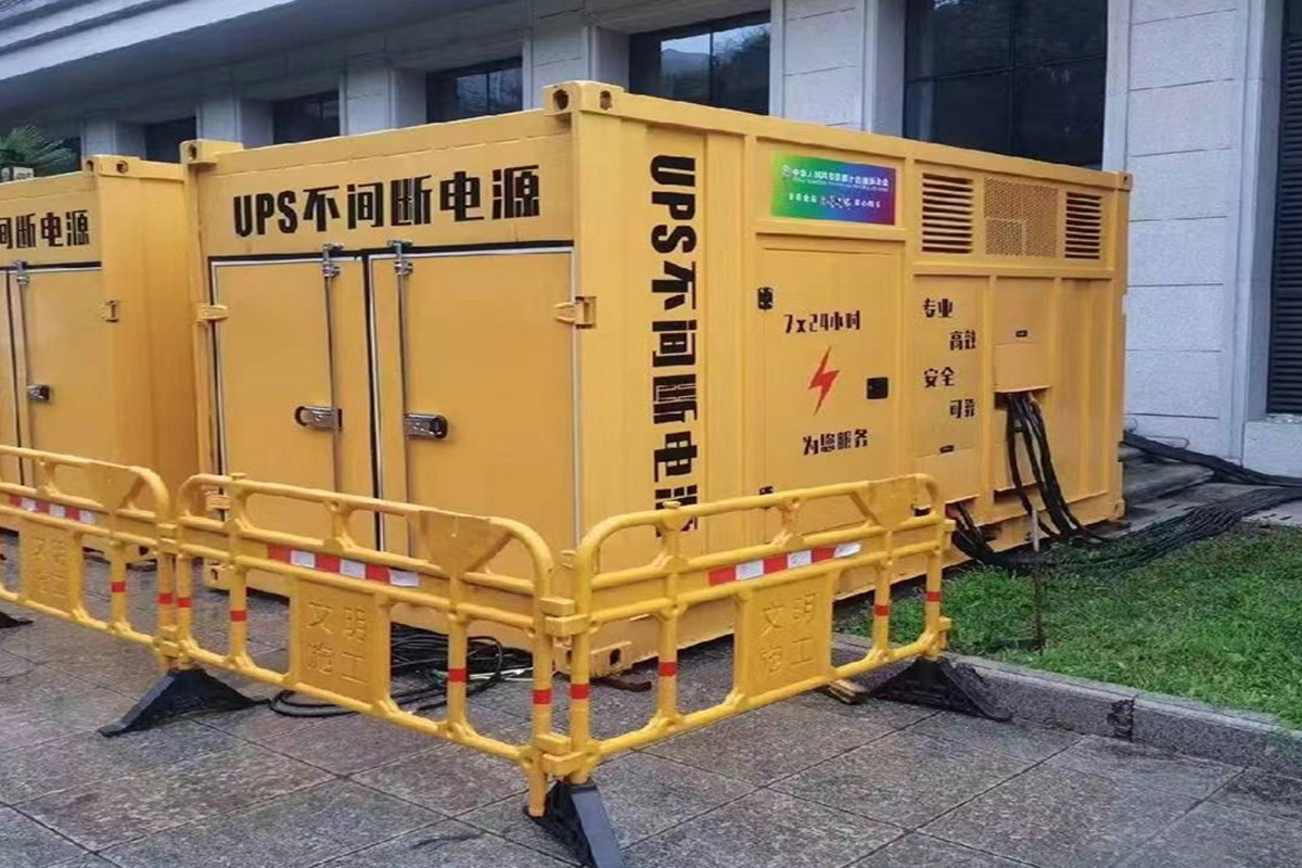 玉山发电机租赁施工现场