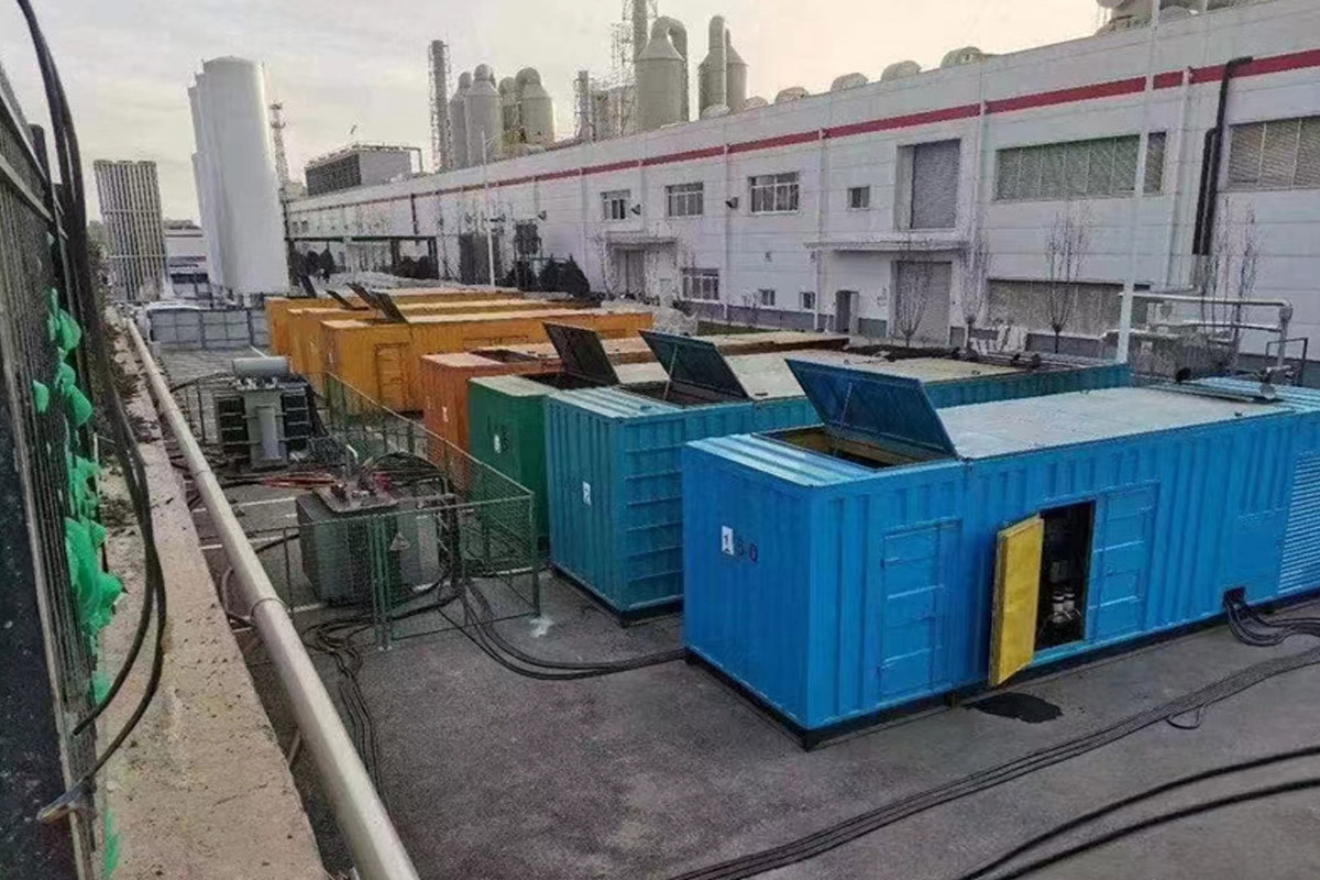 玉山发电机租赁施工现场